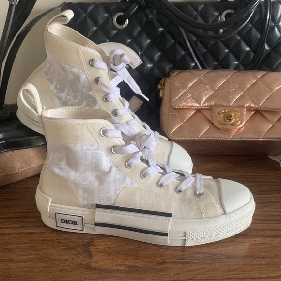 Dior Shoes - Dior Women's Cream High-Top Sneakers 7 217